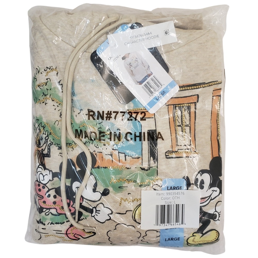 Character Women's Hoodie Mickey and Minnie NWT